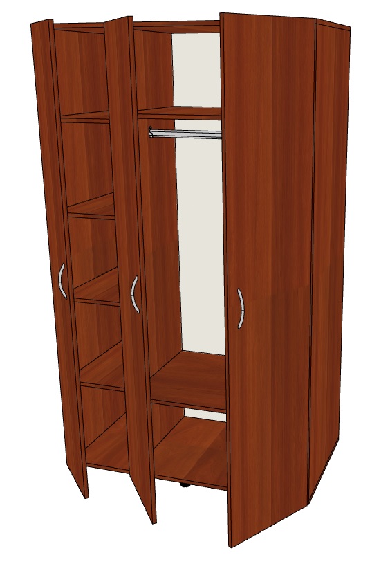 Шафа для одягу комбінована